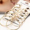 Multiple Dangle Big Circle Hoop Earrings