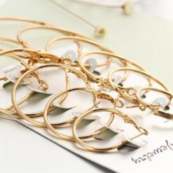 Multiple Dangle Big Circle Hoop Earrings