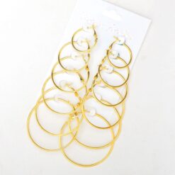 Multiple Dangle Big Circle Hoop Earrings