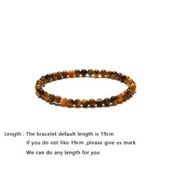 Minimalist 4mm 6mm 8mm 10mm 100% Real Tiger Eyes Beads Bracelet Men Natural Stone Braslet For Man Accessories Jewelry Pulseras