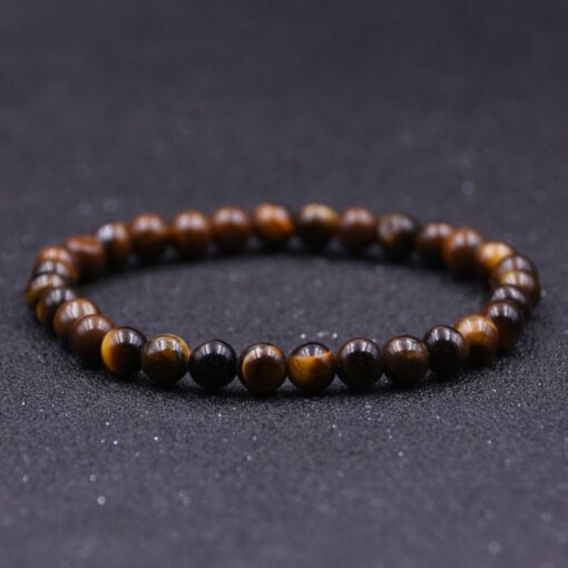 Minimalist 4mm 6mm 8mm 10mm 100% Real Tiger Eyes Beads Bracelet Men Natural Stone Braslet For Man Accessories Jewelry Pulseras