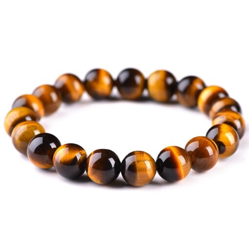 Minimalist 4mm 6mm 8mm 10mm 100% Real Tiger Eyes Beads Bracelet Men Natural Stone Braslet For Man Accessories Jewelry Pulseras