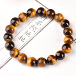 Minimalist 4mm 6mm 8mm 10mm 100% Real Tiger Eyes Beads Bracelet Men Natural Stone Braslet For Man Accessories Jewelry Pulseras