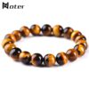 Minimalist 4mm 6mm 8mm 10mm 100% Real Tiger Eyes Beads Bracelet Men Natural Stone Braslet For Man Accessories Jewelry Pulseras