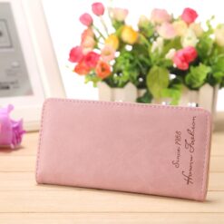 Minimalist Designer Slim Long Bifold Women Wallet Female Clutch Leather Brand Coin Purse Ladies Card Holder Money Dollar Cuzdan