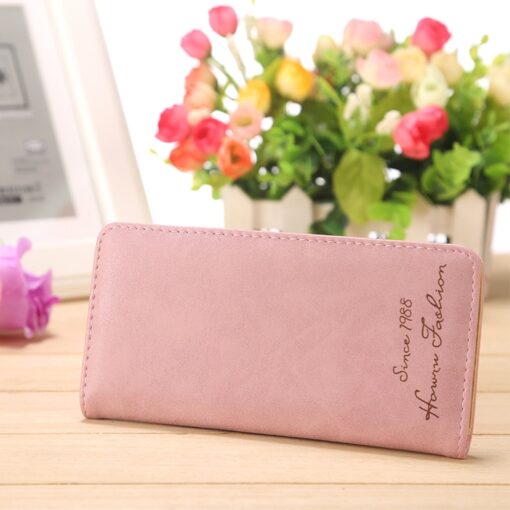 Minimalist Designer Slim Long Bifold Women Wallet Female Clutch Leather Brand Coin Purse Ladies Card Holder Money Dollar Cuzdan