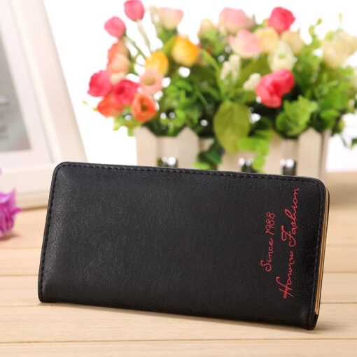 Minimalist Designer Slim Long Bifold Women Wallet Female Clutch Leather Brand Coin Purse Ladies Card Holder Money Dollar Cuzdan