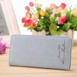 Minimalist Designer Slim Long Bifold Women Wallet Female Clutch Leather Brand Coin Purse Ladies Card Holder Money Dollar Cuzdan