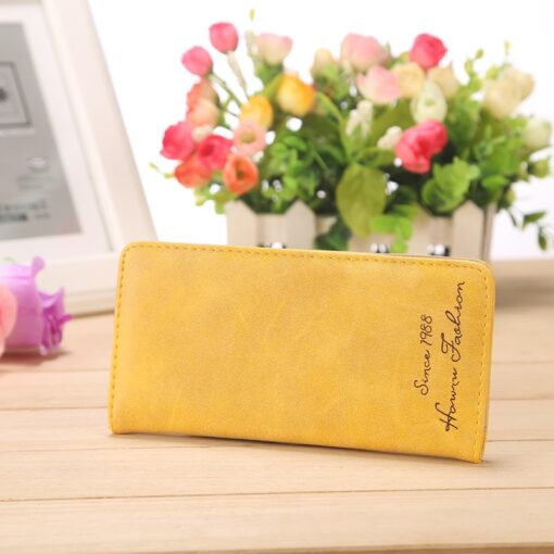 Minimalist Designer Slim Long Bifold Women Wallet Female Clutch Leather Brand Coin Purse Ladies Card Holder Money Dollar Cuzdan