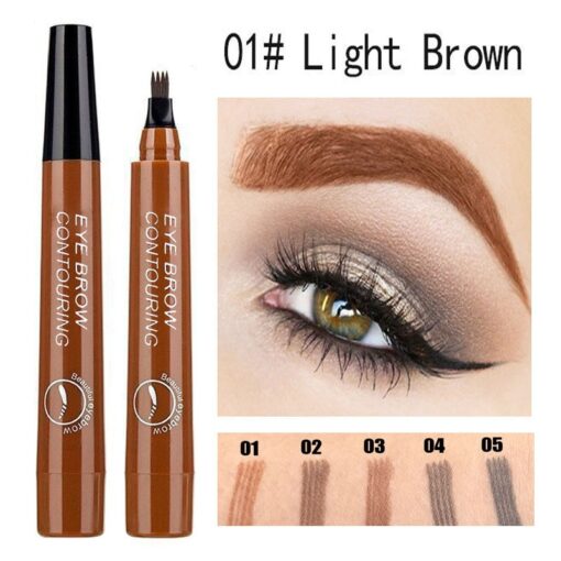 Microblading Eyebrow Pen Fork Tip Fine Sketch Liquid Eyebrow Tattoo Pencil Waterproof Long Lasting Eyebrow Tint Cosmetics TSLM2