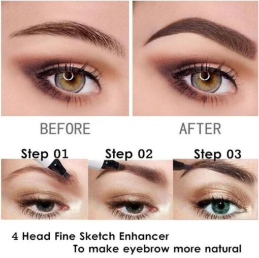 Microblading Eyebrow Pen Fork Tip Fine Sketch Liquid Eyebrow Tattoo Pencil Waterproof Long Lasting Eyebrow Tint Cosmetics TSLM2