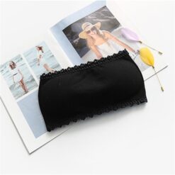 Sexy Womens Strapless Boob Tube Top Bandeau Bra Cover Solid Soft Modal Tube Tops Ladies Slim Elastic Intimates Black White Strap