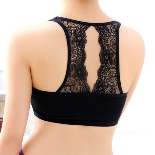 Sexy Women Lace Back Bralette Camisoles Crop Tank Tops Sleeveless Vest Fashion Women Tank Tops Blouse Lady Lenceria Mujer