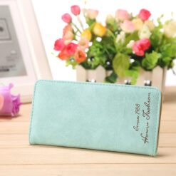 Minimalist Designer Slim Long Bifold Women Wallet Female Clutch Leather Brand Coin Purse Ladies Card Holder Money Dollar Cuzdan