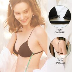 Front Closure Bra Sexy Women Bralette AB Cup Bras for Female Brassiere Underwear Wireless Bra Lingerie Solid Color Black/White